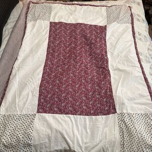 Baby Handmade Quilt Gift 56x41 Paisley Ric Rac Cottage Grandma Homestead Toddler